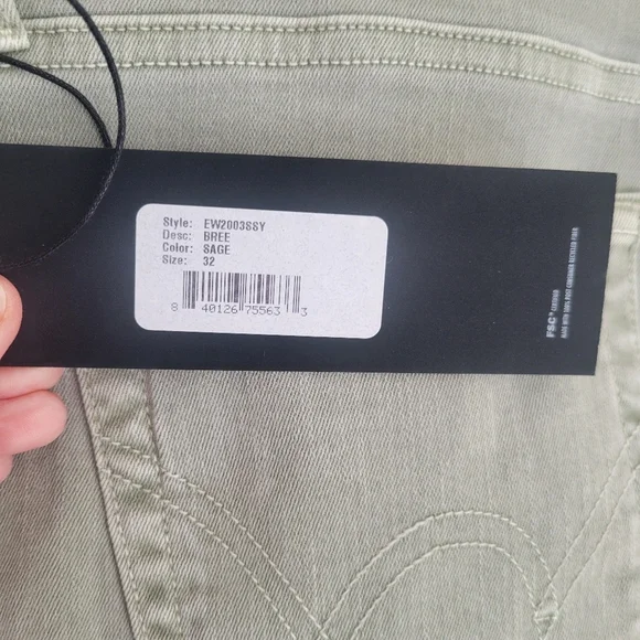 Edwin Bree Jeans in Sage Sz 32 NWT - Picture 7 of 9